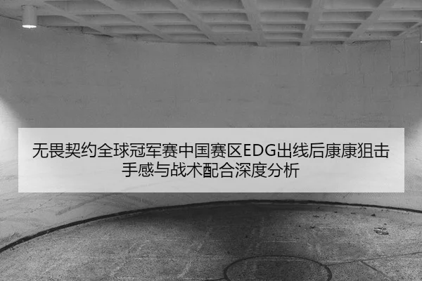 无畏契约全球冠军赛中国赛区EDG出线后康康狙击手感与战术配合深度分析